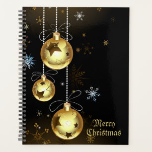 Goldene Weihnachtsschmuck Shiny Stars Schwarz Planer