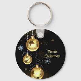 Goldene Weihnachtsschmuck Shiny Stars Schwarz Schlüsselanhänger