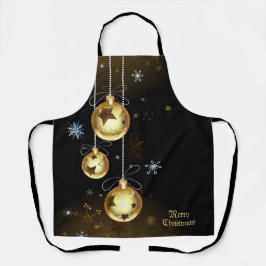 Goldene Weihnachtsschmuck Shiny Stars Schwarz Schürze