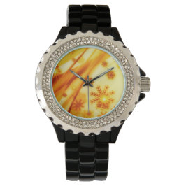 Goldene Weihnachtsschneeflocken Armbanduhr