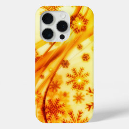 Goldene Weihnachtsschneeflocken Case-Mate iPhone Hülle
