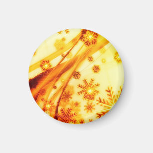 Goldene Weihnachtsschneeflocken Magnet