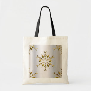 Goldene Weihnachtsstars Tragetasche