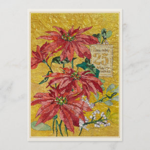 Goldene Weihnachtsstern Blank Fine Art Weihnacht Feiertagskarte