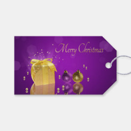 Goldene Weihnachtszeit-Geschenkboxen Geschenkanhänger