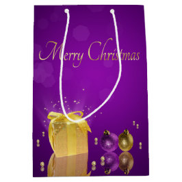 Goldene Weihnachtszeit-Geschenkboxen Mittlere Geschenktüte