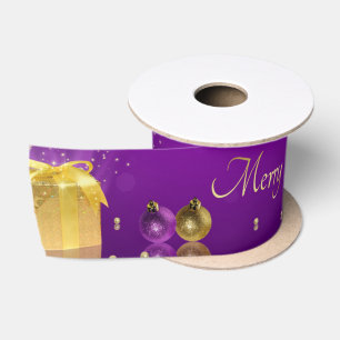 Goldene Weihnachtszeit-Geschenkboxen Satinband