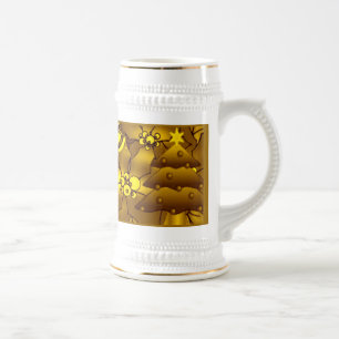 Goldene Weihnachtszeit-Tasse Bierglas