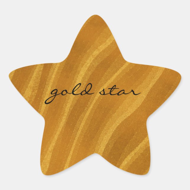 "goldene" Wellen Stern-Aufkleber (Vorderseite)