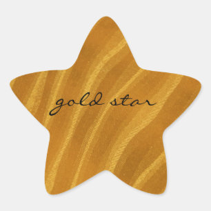 "goldene" Wellen Stern-Aufkleber