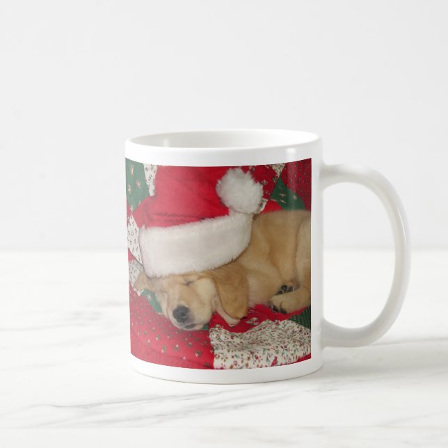 Goldene Welpenfeiertags-Tasse Kaffeetasse (Rechts)