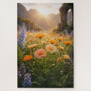 Goldene Wildblumen bei Sonnenaufgang – Kinematisch