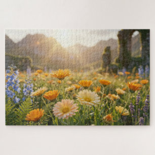 Goldene Wildblumen bei Sonnenaufgang – Kino-Blumen