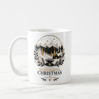 Goldene Wintersonnensilhouette 1 Kaffeetasse