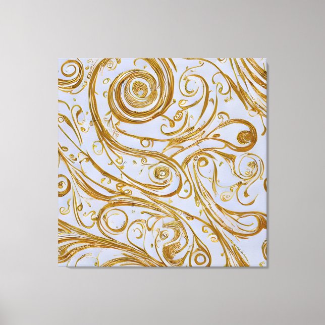 Goldene Wirbel: Elegance ungefurcht Leinwanddruck (Vorderseite)