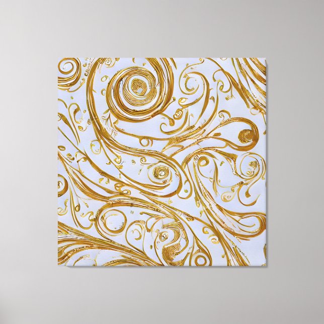 Goldene Wirbel: Elegance ungefurcht Leinwanddruck (Vorderseite)