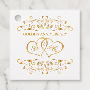 Goldene Wirbel, zu Herzen gegangen 50 Jahre Jubilä Geschenkanhänger