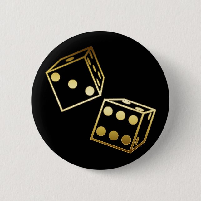 GOLDENE WÜRFEL BUTTON (Vorderseite)
