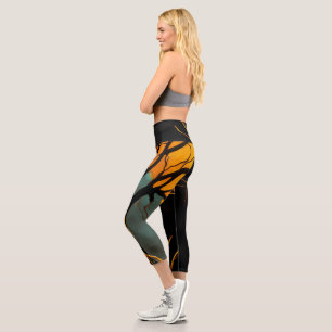 Goldene Wurzeln und Zwielichtbaum Capri Leggings