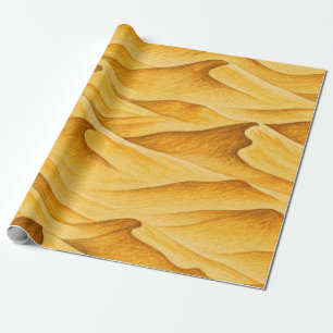 Goldene Wüstensanddünen Geschenkpapier