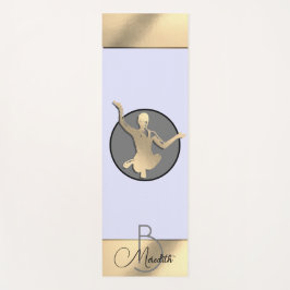 Goldene Yogi-Silhouette Yogamatte