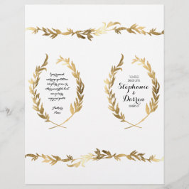 Goldene Zeremonie Olive Laurel Leaf Wreath