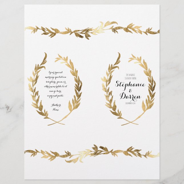 Goldene Zeremonie Olive Laurel Leaf Wreath (Vorderseite)