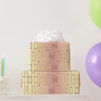 Goldene Ziegelwand – Symmetrisches architektonisch Geschenkpapier