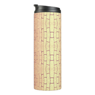 Goldene Ziegelwand – Symmetrisches architektonisch Thermosbecher