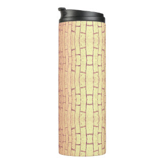 Goldene Ziegelwand – Symmetrisches architektonisch Thermosbecher