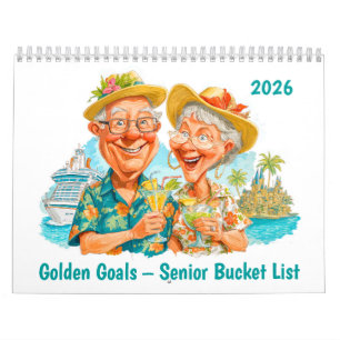 Goldene Ziele – 2026 Kalender für Senioren Bucket