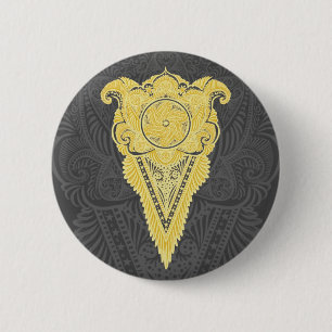 Goldene Zierflame Button