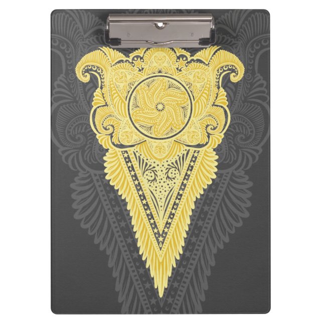 Goldene Zierflame Klemmbrett (Vorderseite)