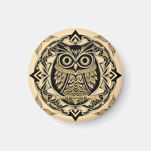 Goldene Zierschale mit dekorativem Design Magnet