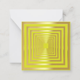 Goldene Zitrus-Insel quadratisch elegante 3D-Wirku Mitteilungskarte