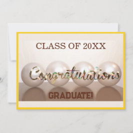 Goldenen Glückwunsch Graduate Abschluss Balloon Einladung