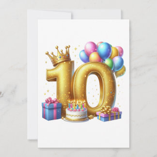 Goldener 10. Geburtstag Einladung