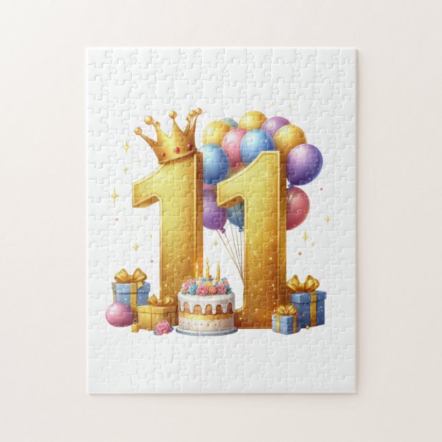 Goldener 11. Geburtstag (Vertikal)