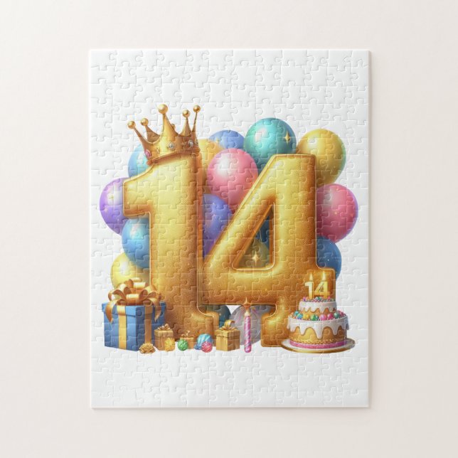 Goldener 14. Geburtstag (Vertikal)