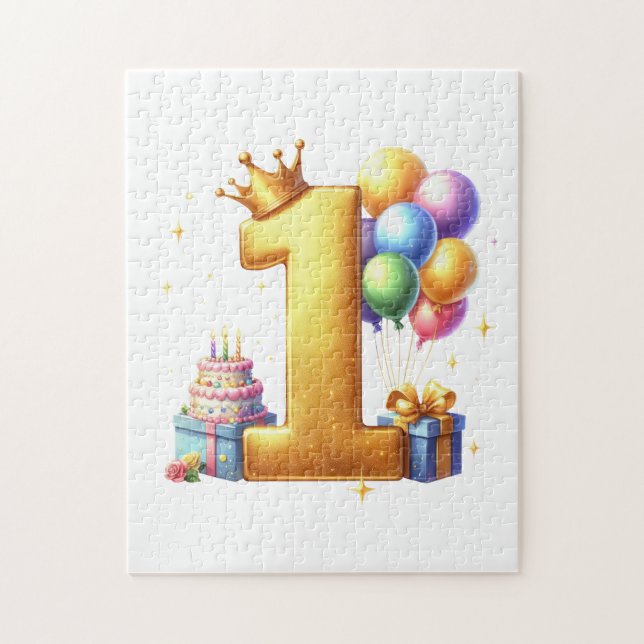 Goldener 1. Geburtstag (Vertikal)