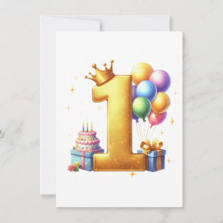 Goldener 1. Geburtstag Einladung