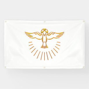 Goldener 3-D Blick-Aufstieg des Heiliger Geist Banner