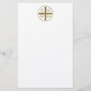 Goldener "3-D" Jesus Christus: Erobert Briefpapier