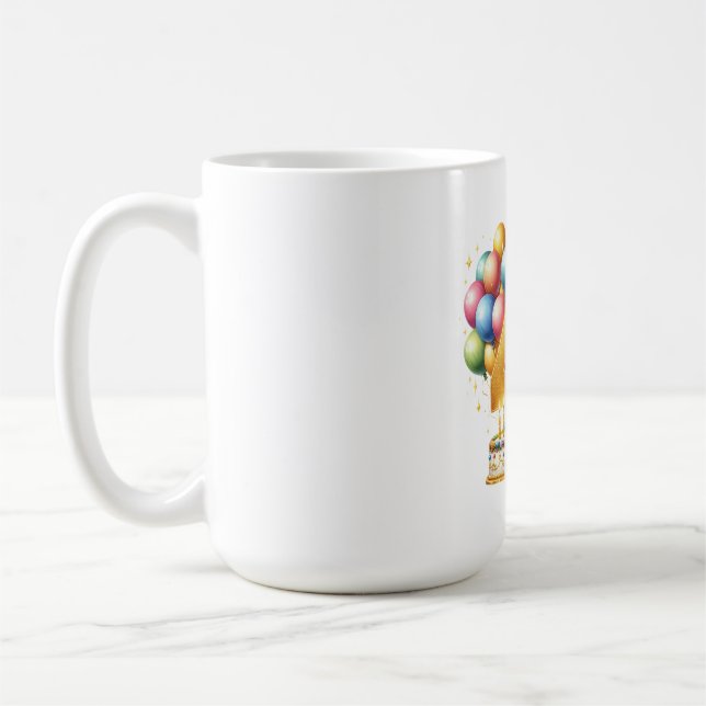 Goldener 4. Geburtstag Kaffeetasse (Links)