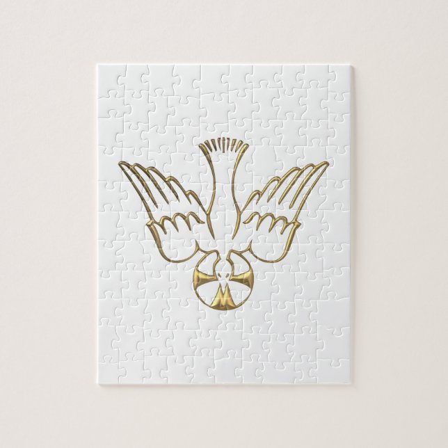 Goldener Abstieg des Heiligen Geistes-Symbols (Vertikal)