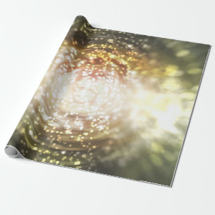 goldener abstrakter unscharfer Hintergrund mit def Geschenkpapier