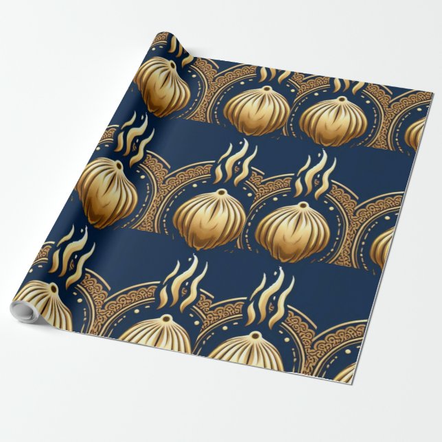 goldener abstrakter Vektor Geschenkpapier (Ungerollt)