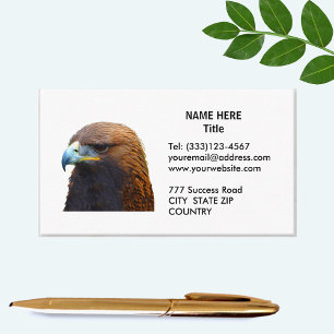 Goldener Adler auf Schwarz und Weiß Visitenkarte
