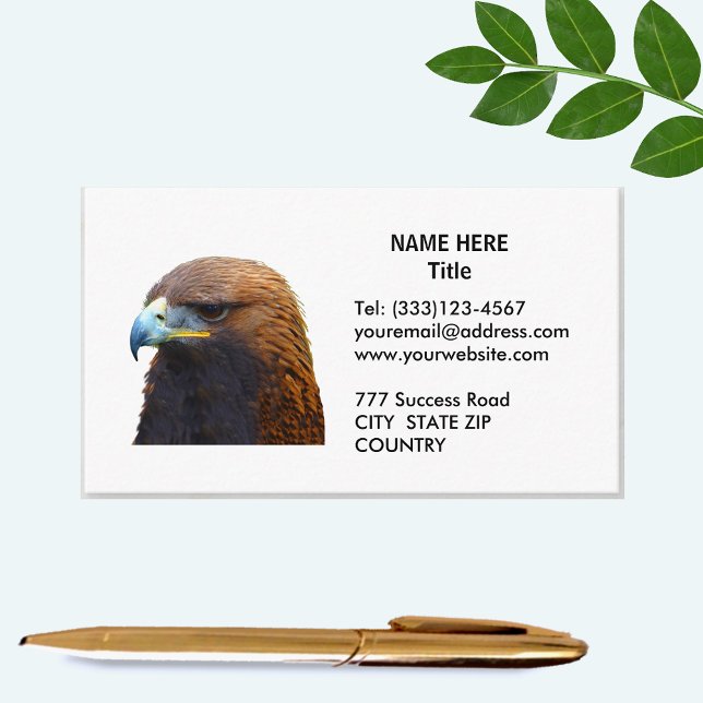 Goldener Adler auf Schwarz und Weiß Visitenkarte (Von Creator hochgeladen)
