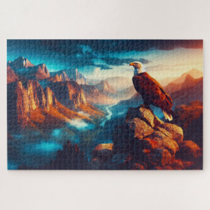 Goldener Adler Ausblick, realistisch, felsig